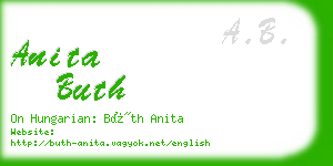 anita buth business card